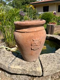 Vaso Galestro muro cotto Tesi marchio