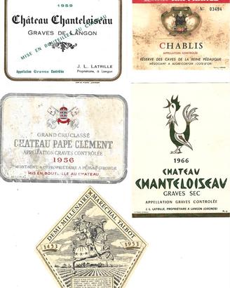 Etichette Vintage Francesi anni '50-'60