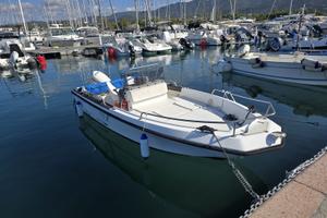 Barca a motore con tendalino,ecoscandaglio,doccia,