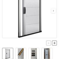 zanzaniera in kit da taglio plisse marrone 160x260