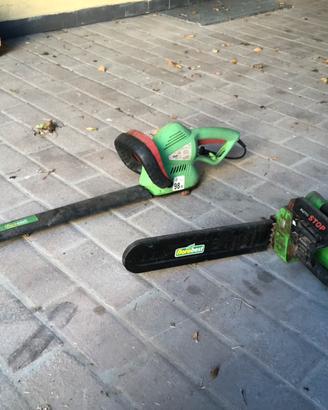 Taglia siepe e motosega