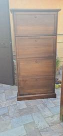 Scarpiera in legno massello