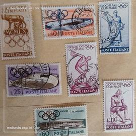7 francobolli italiani usati del 1960 