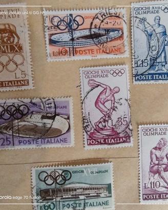 7 francobolli italiani usati del 1960 