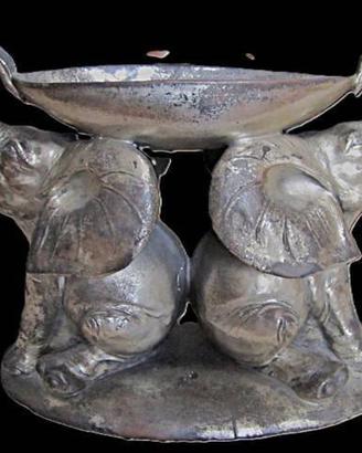 ANTICHI ELEFANTI TERRACOTTA E ARGENTO G. GRANELLO