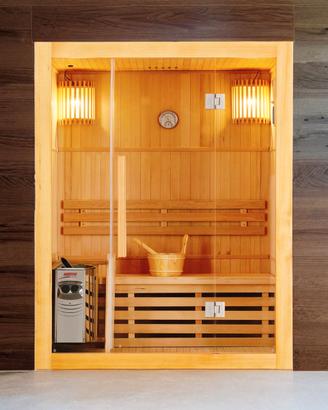 Cabina Sauna Finlandese 3 Posti NUOVA 150x120 cm