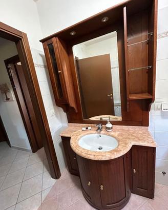 MOBILE BAGNO con PIANO IN MARMO ROSA