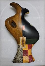 Vaso etnico - multimateriale multicolore