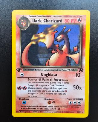 Dark Charizard prima edizione NO OLO Team Rocket 