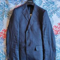 Abito completo blu 100% lino Luca Palazzi