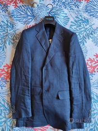 Abito completo blu 100% lino Luca Palazzi