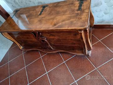 CASSAPANCA BASE MOBILE LEGNO FATTA A MANO