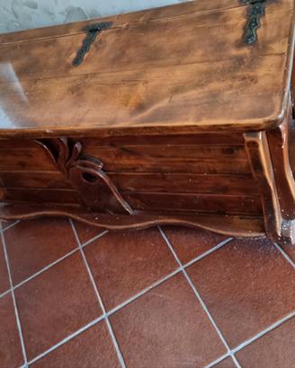 CASSAPANCA BASE MOBILE LEGNO FATTA A MANO