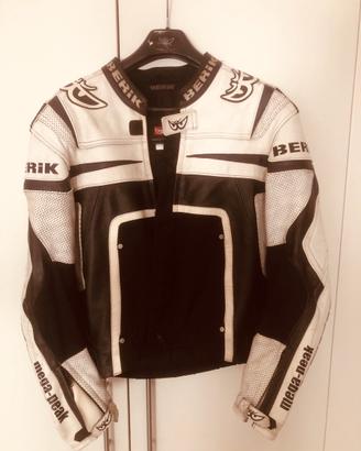 Giubotto Moto Berik taglia 54 bianco/nero