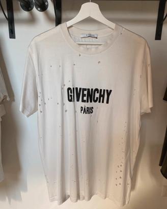 Tshirt Givenchy bianca effetto vintage S oversize