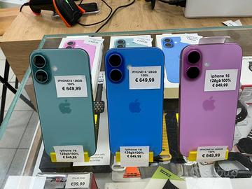 Iphone 16 128 gb batteria 100%