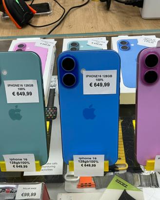 Iphone 16 128 gb batteria 100%