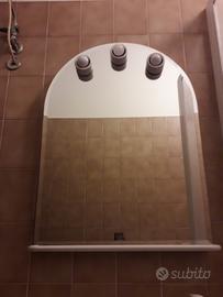 Specchio bagno con tre luci