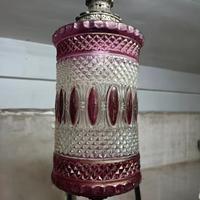 Lampadario vintage anni 50 in ottone e vetro