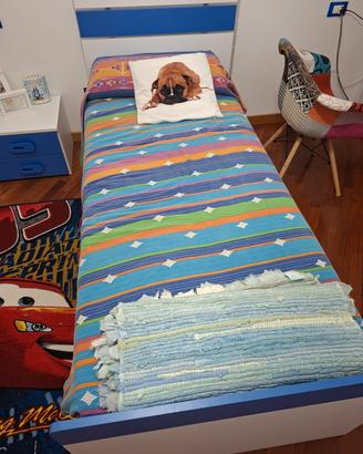 letto singolo con rete a doghe 190x80