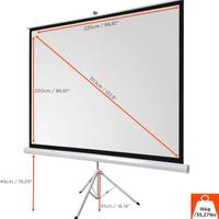 Telo per video proiezione 122''