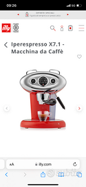 NUOVA Macchina caffè Illy x7.1 rossa