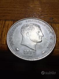 Moneta Napoleone I - 5 Lire 1812 - Zecca Milano - 