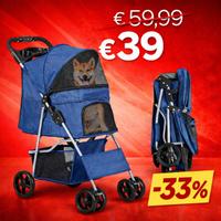 Passeggino per Cani e Gatti DWVO Blu – Nuovo