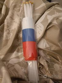 lotto 8 bandierine a cannuccia russia