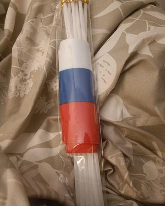 lotto 8 bandierine a cannuccia russia