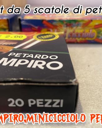 SET DI 5 SCATOLE PETARDI
