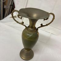 Vaso decorativo onice e ottone