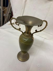 Vaso decorativo onice e ottone