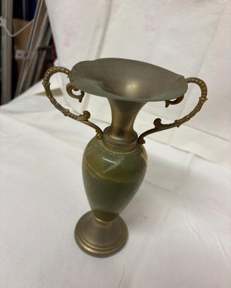 Vaso decorativo onice e ottone