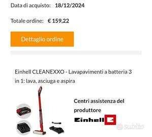 lavapavimenti ehinell batteria