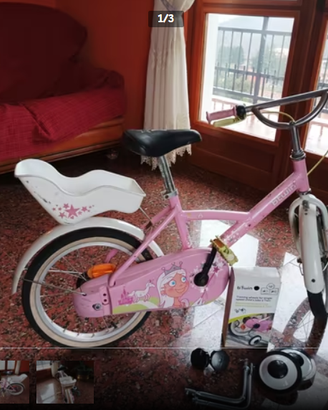Bici bambina con rotelle
