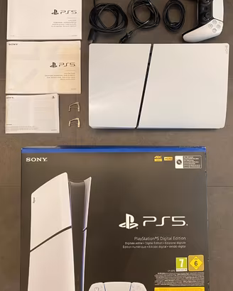 PS5 Slim Digital | Scatola e Accessori Originali