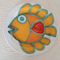 Piatto da muro in ceramica dipinto a mano c