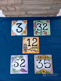Numero Civico Mattonella Decorazione Personalizzat