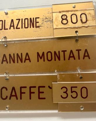 Insegne targhette bar vintage