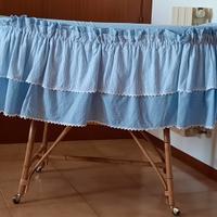 culla vimini con ruote