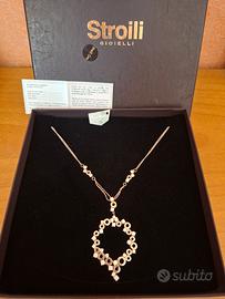 Collana con ciondolo argento e cristalli Swarovski