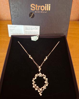 Collana con ciondolo argento e cristalli Swarovski