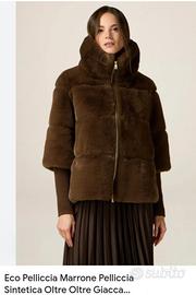 Pelliccia ecologica marrone brand Oltre NUOVA