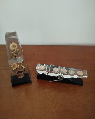 Set Scrivania Vintage Anni '70 in Lucite - Mollett