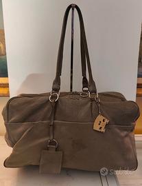 Florian Denicourt Borsone da Viaggio Pelle grigia