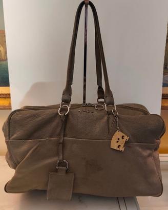 Florian Denicourt Borsone da Viaggio Pelle grigia