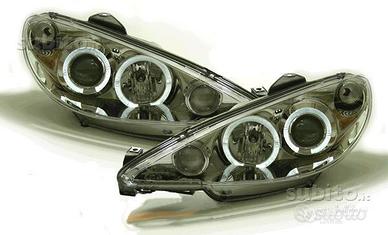 Fari anteriori angel eyes led peugeot 206 98-06