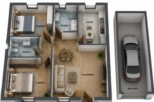 Ampio quadrilocale con box auto a Tradate
