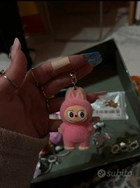 Portachiavi Labubu rosa